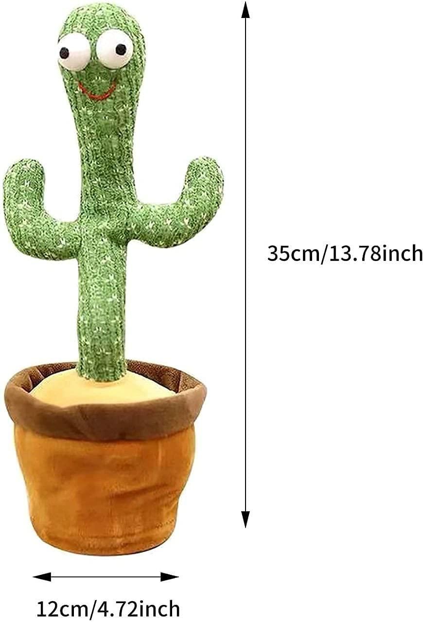 LED Musical Dancing & Mimicry Cactus Toy – Interactive Toy for Kids, Singing & Dancing Green Cactus with LED Lights