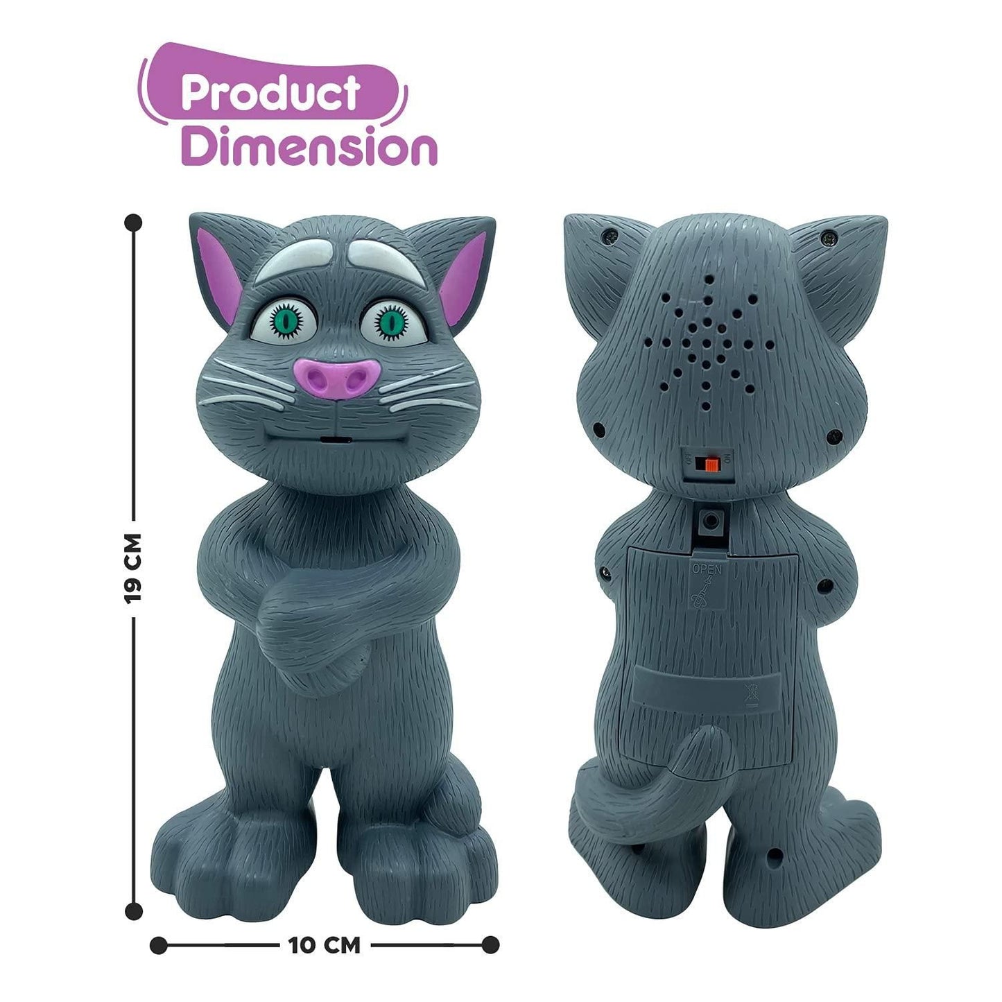 Intelligent Talking Tom Cat Toy – Interactive Talking & Singing, Touch-Activated, Fun & Educational Toy for Kids 3+