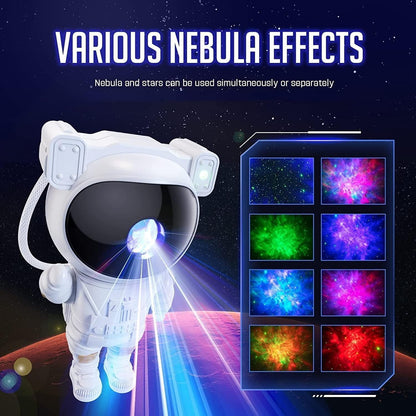 Astronaut Galaxy Projector with 360° Magnetic Head Rotation & Remote Control