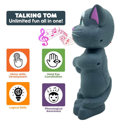 Intelligent Talking Tom Cat Toy – Interactive Talking & Singing, Touch-Activated, Fun & Educational Toy for Kids 3+