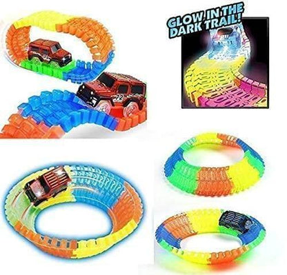 Glow-in-the-Dark Magic Tracks Toy with 3D LED Race Car – Flexible and Creative Play for Kids