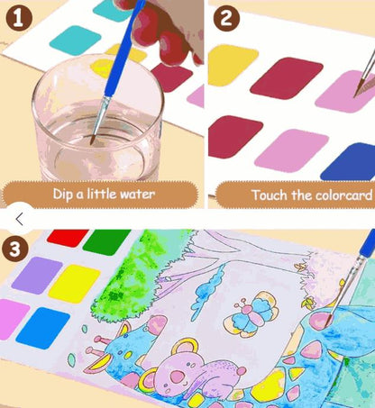 Water Coloring Books – Reusable, Creative, and Educational Fun for Kids - Pack of 3