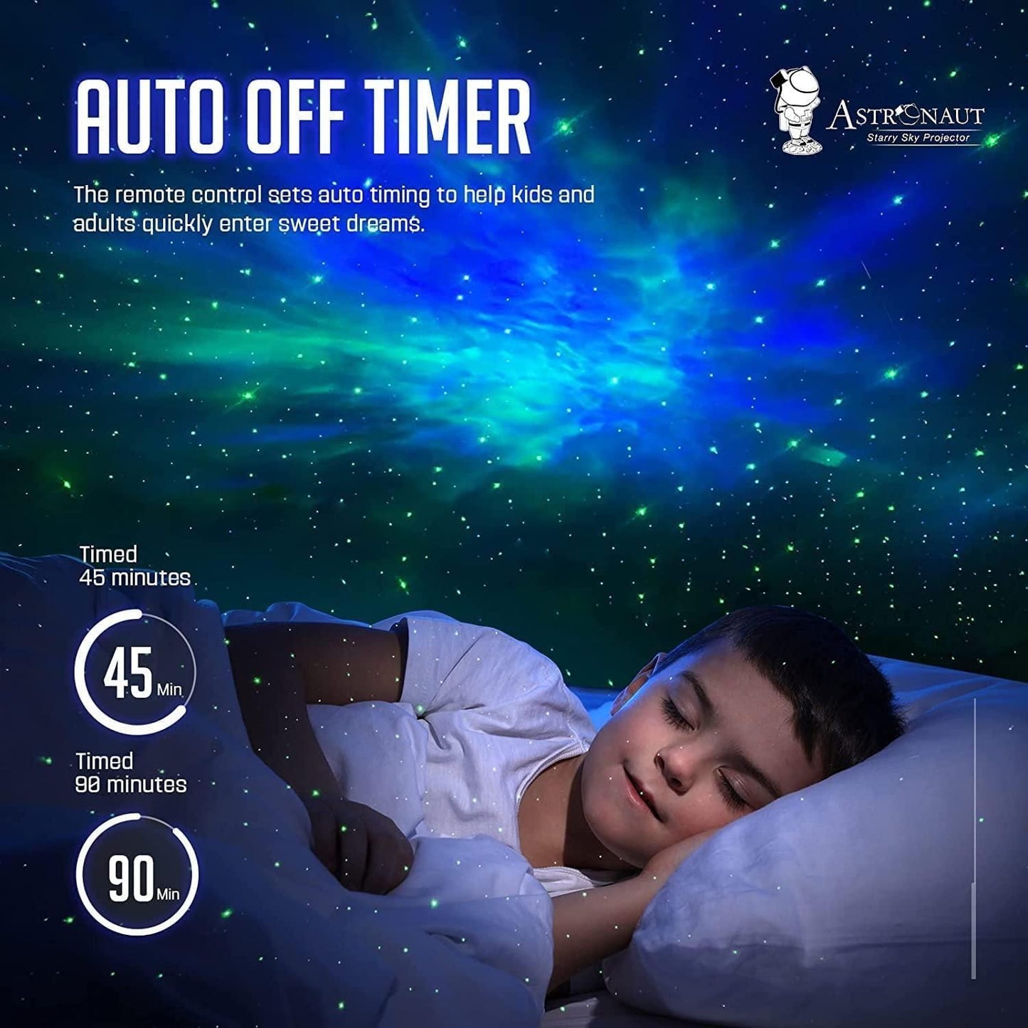 Astronaut Galaxy Projector with 360° Magnetic Head Rotation & Remote Control