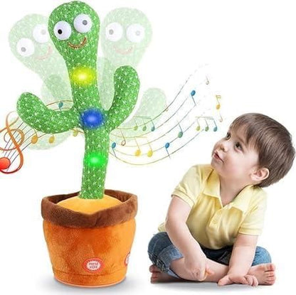 LED Musical Dancing & Mimicry Cactus Toy – Interactive Toy for Kids, Singing & Dancing Green Cactus with LED Lights