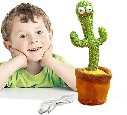 LED Musical Dancing & Mimicry Cactus Toy – Interactive Toy for Kids, Singing & Dancing Green Cactus with LED Lights