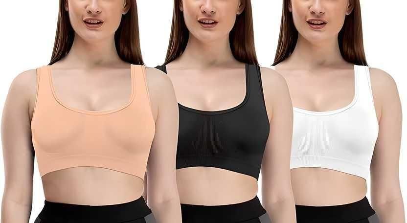 Women’s Multicolor Air Bra (Pack of 3) | Comfortable Cotton Fabric for Everyday Wear