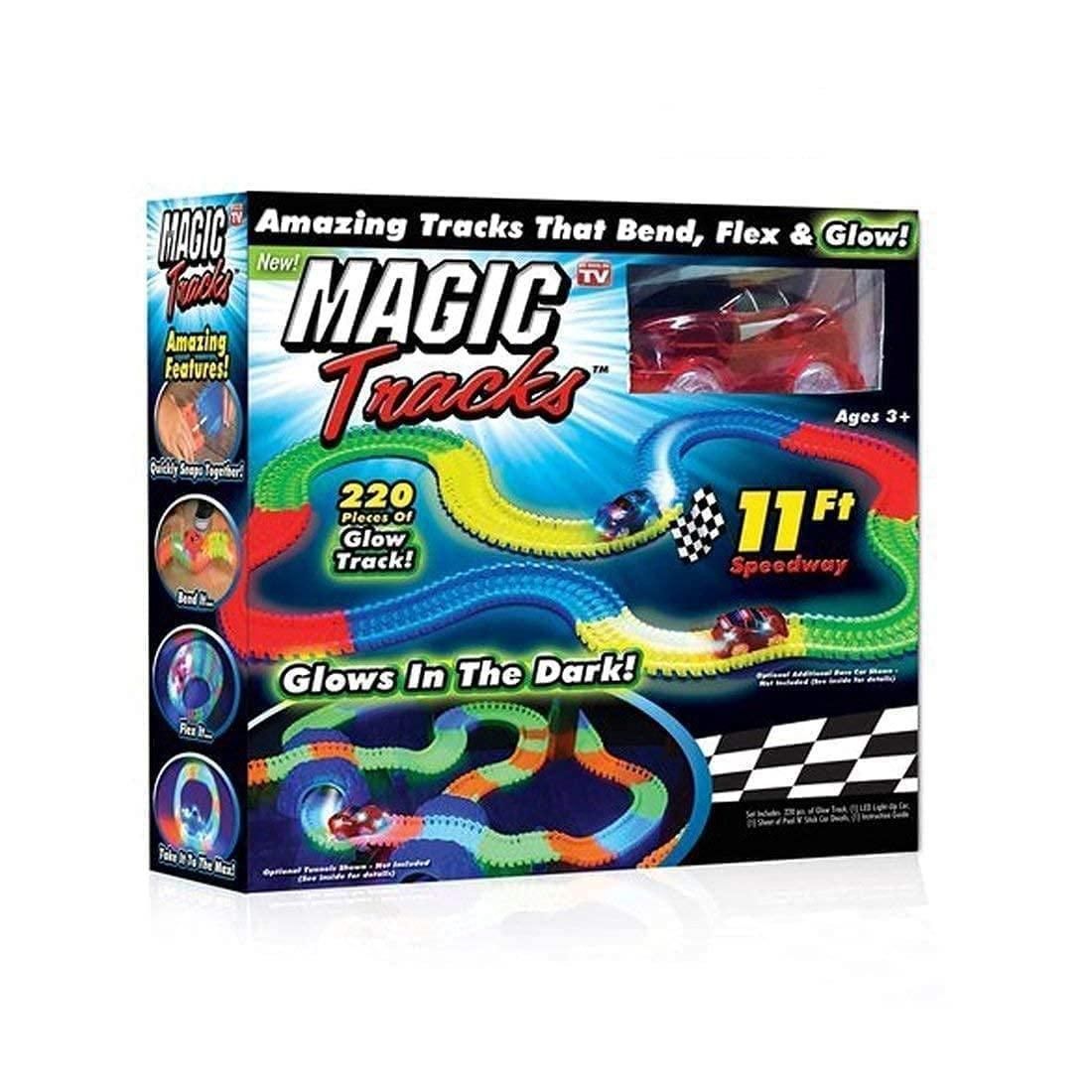 Glow-in-the-Dark Magic Tracks Toy with 3D LED Race Car – Flexible and Creative Play for Kids